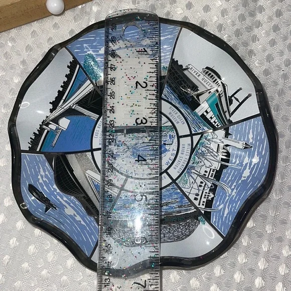 Vintage St. Louis Landmarks Souvenir Glass Plate Houze Art 1960s. - Picture 4 of 5